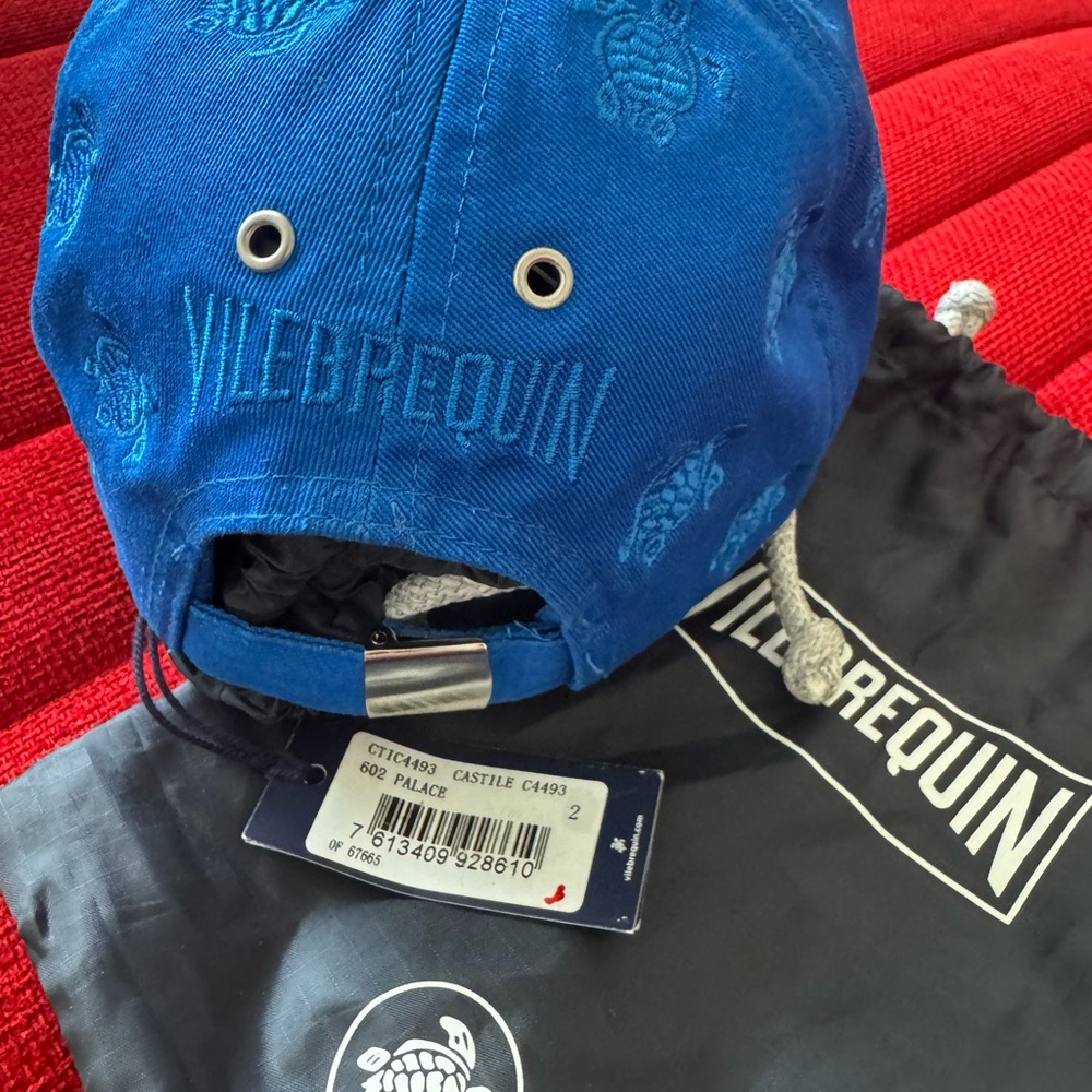 Vilebrequin Blue Turtle Embroidered Baseball Cap - Picture 2 of 3